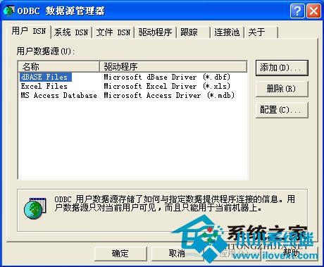  WinXP如何在ODBC中增添DSN文件
