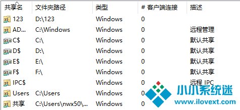 查看电脑中的所有共享文件夹
