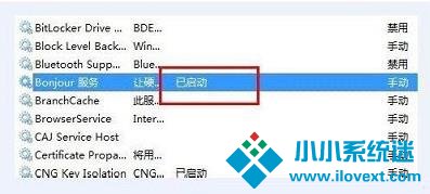 Win10系统Bonjour关闭了